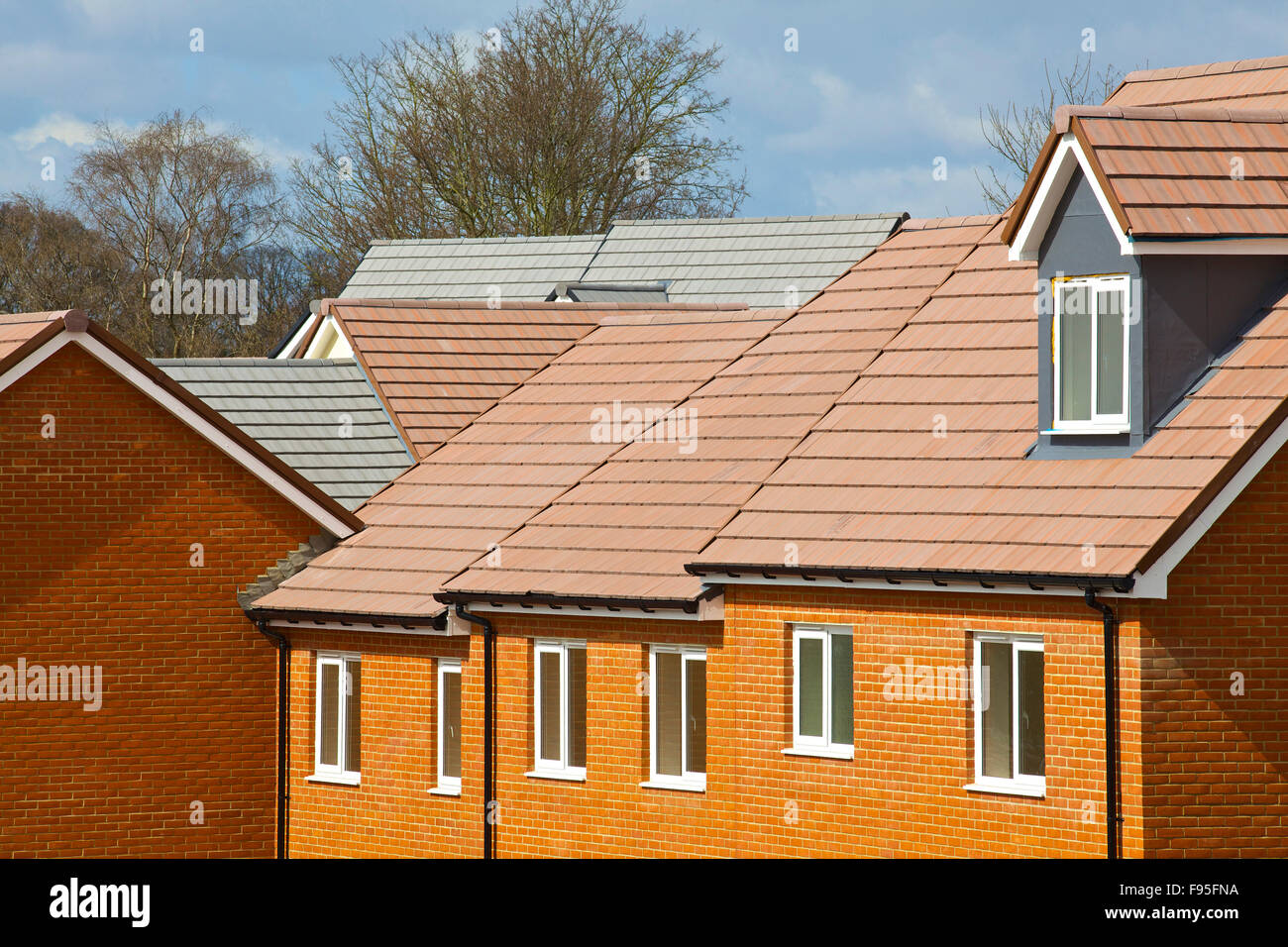 St. Avenue, Yeovil. View of the tops of houses on St.