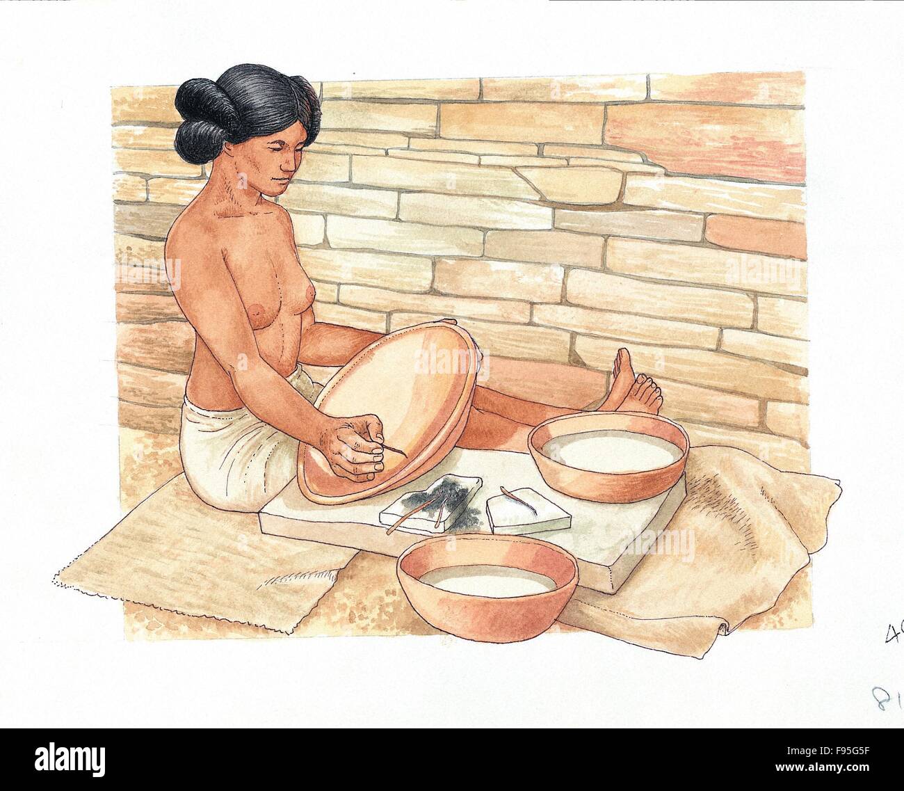 Mimbres pottery. Stock Photo