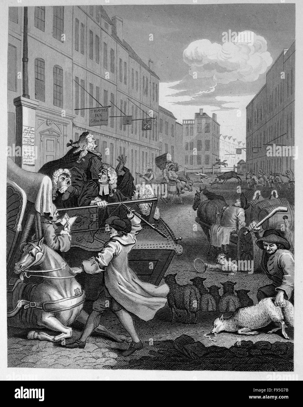 The four stages cruelty 1750s 18th century second Black and White Stock