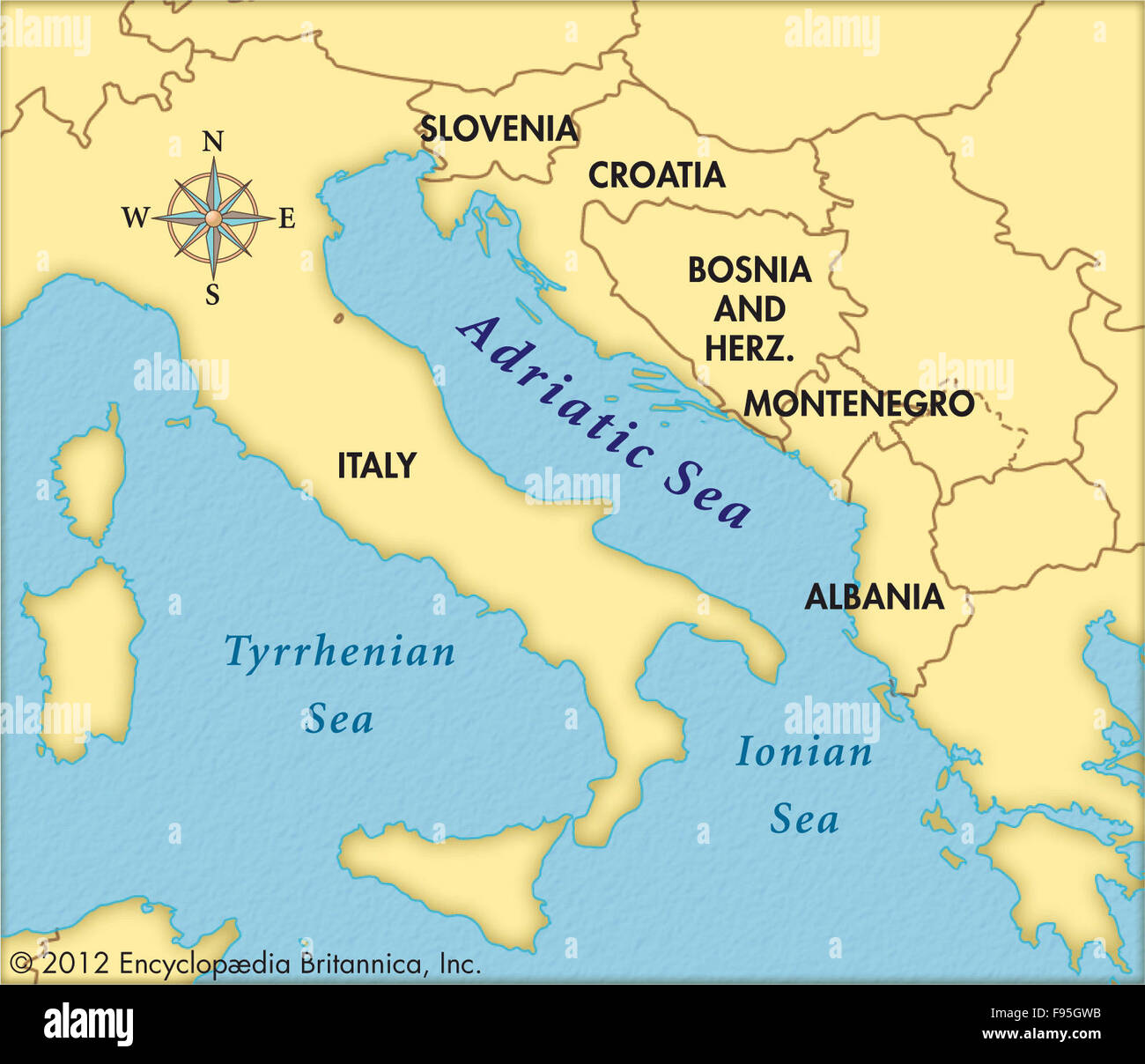 Map Of Adriatic Countries