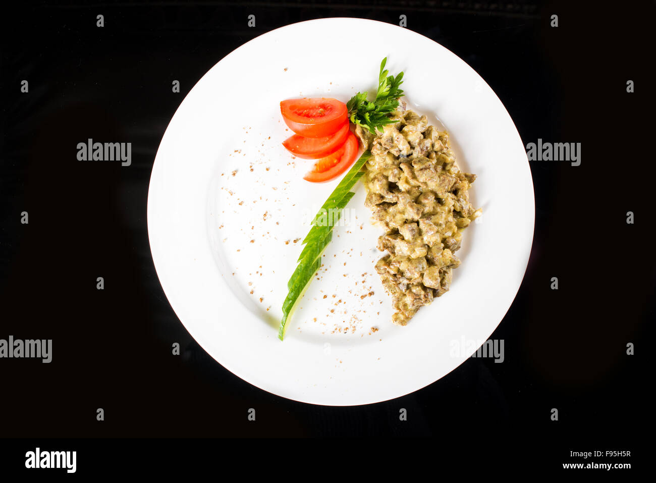 Mushrooms with fresh vegetables Stock Photo - Alamy