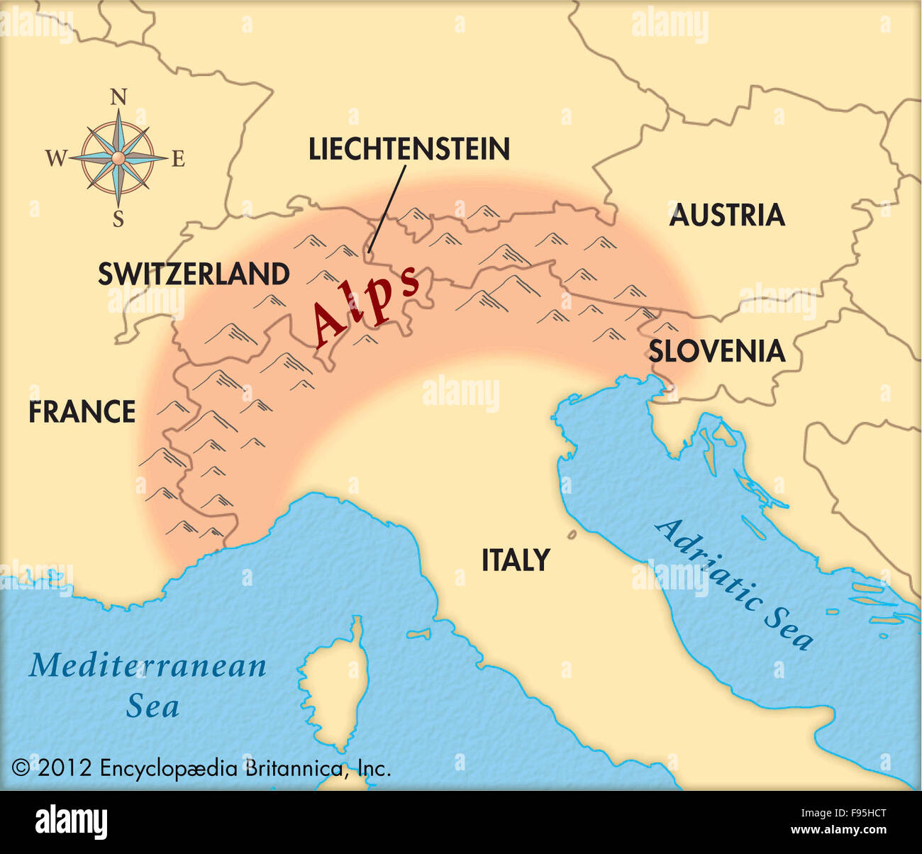 Map Of Alps In Italy
