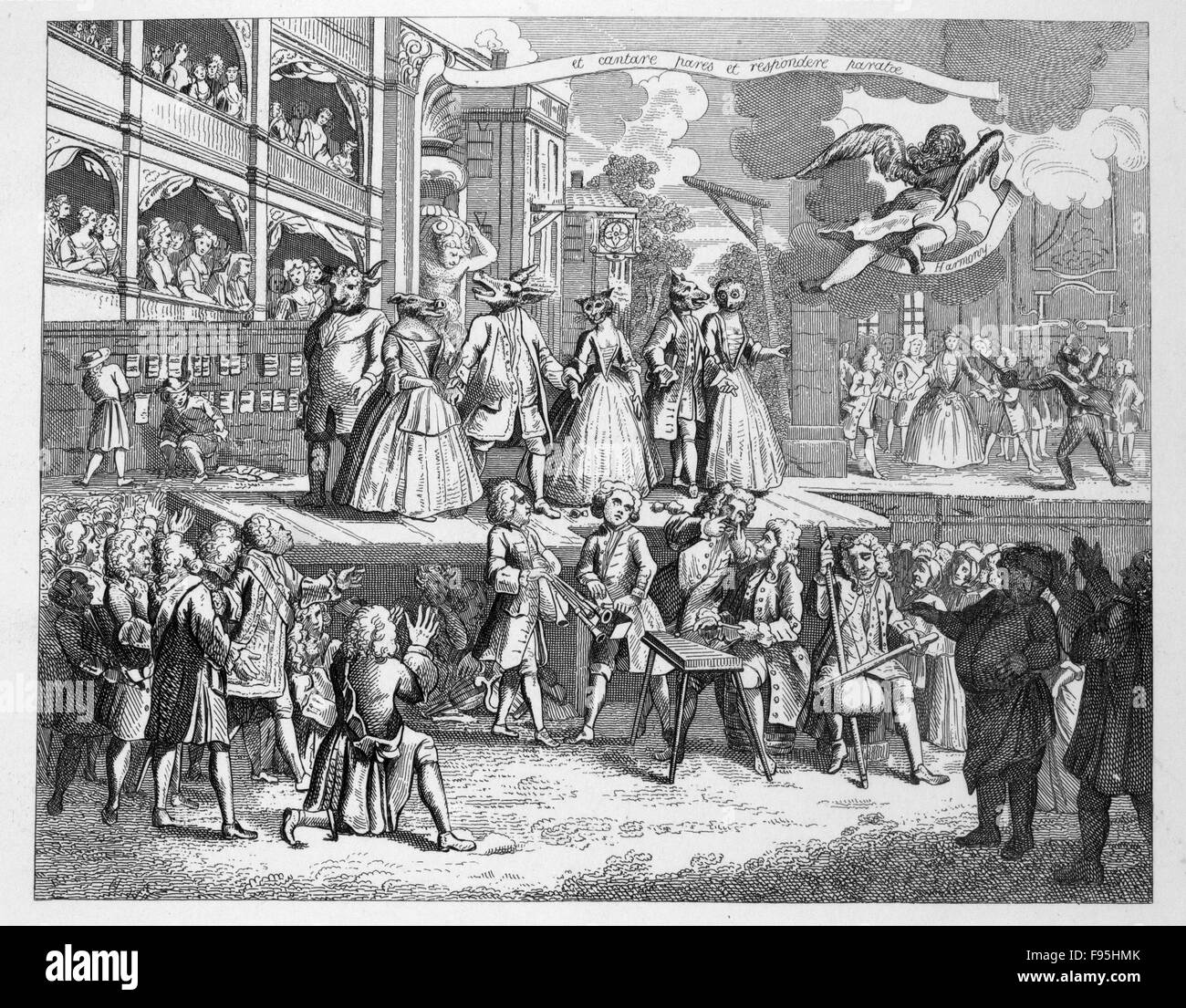 The Beggars Opera Burlesqued. Stock Photo