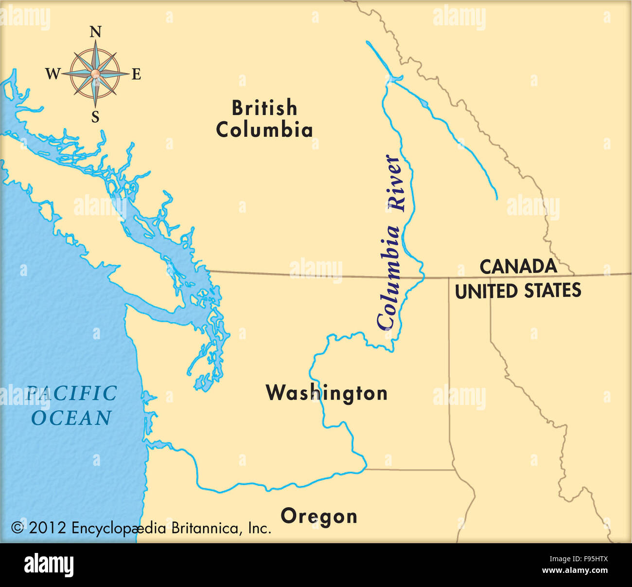 columbia river on us map Columbia River Stock Photo Alamy columbia river on us map