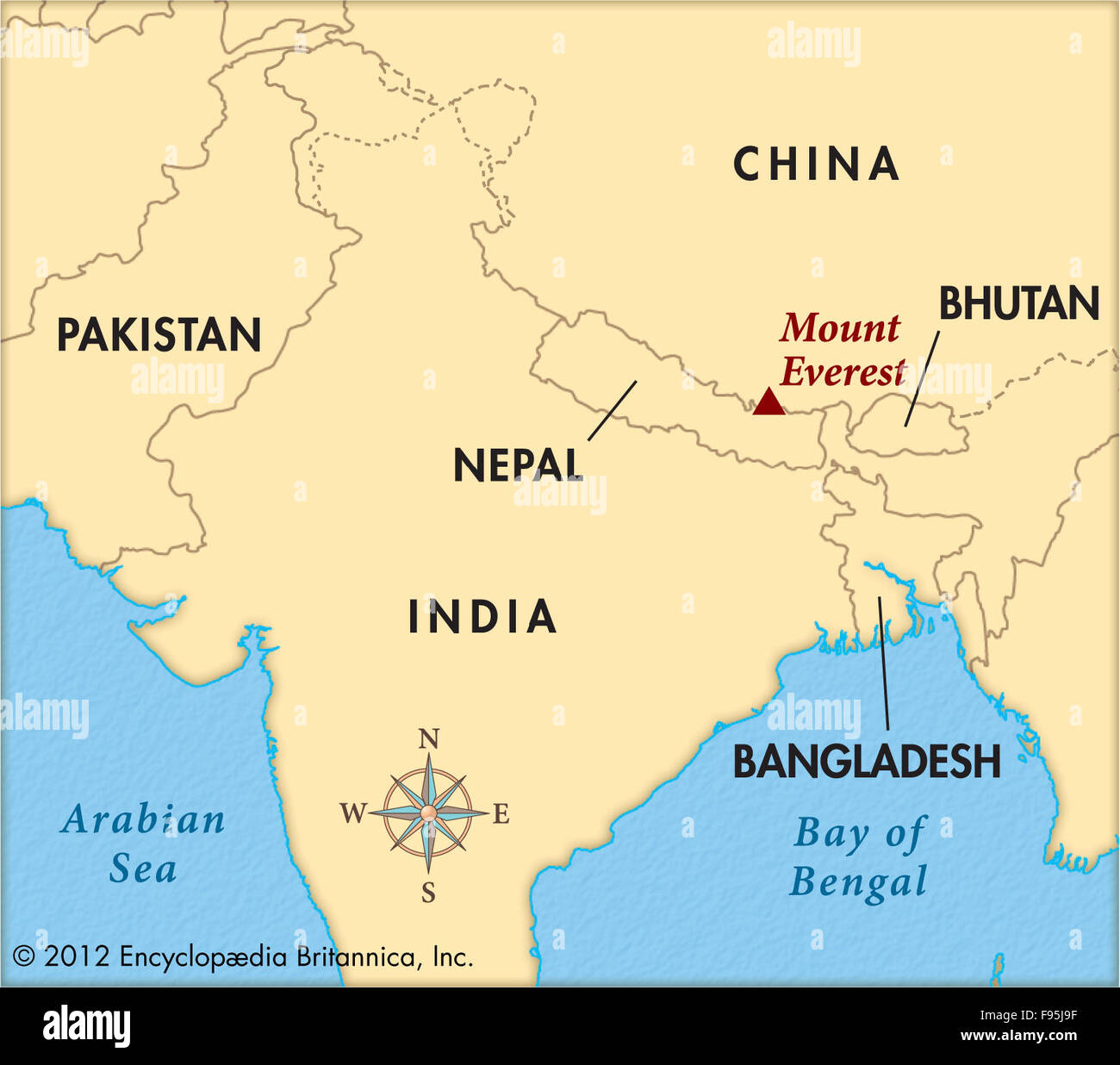 Mount Everest Maps Cartography Geography Mount Hi res Stock Photography