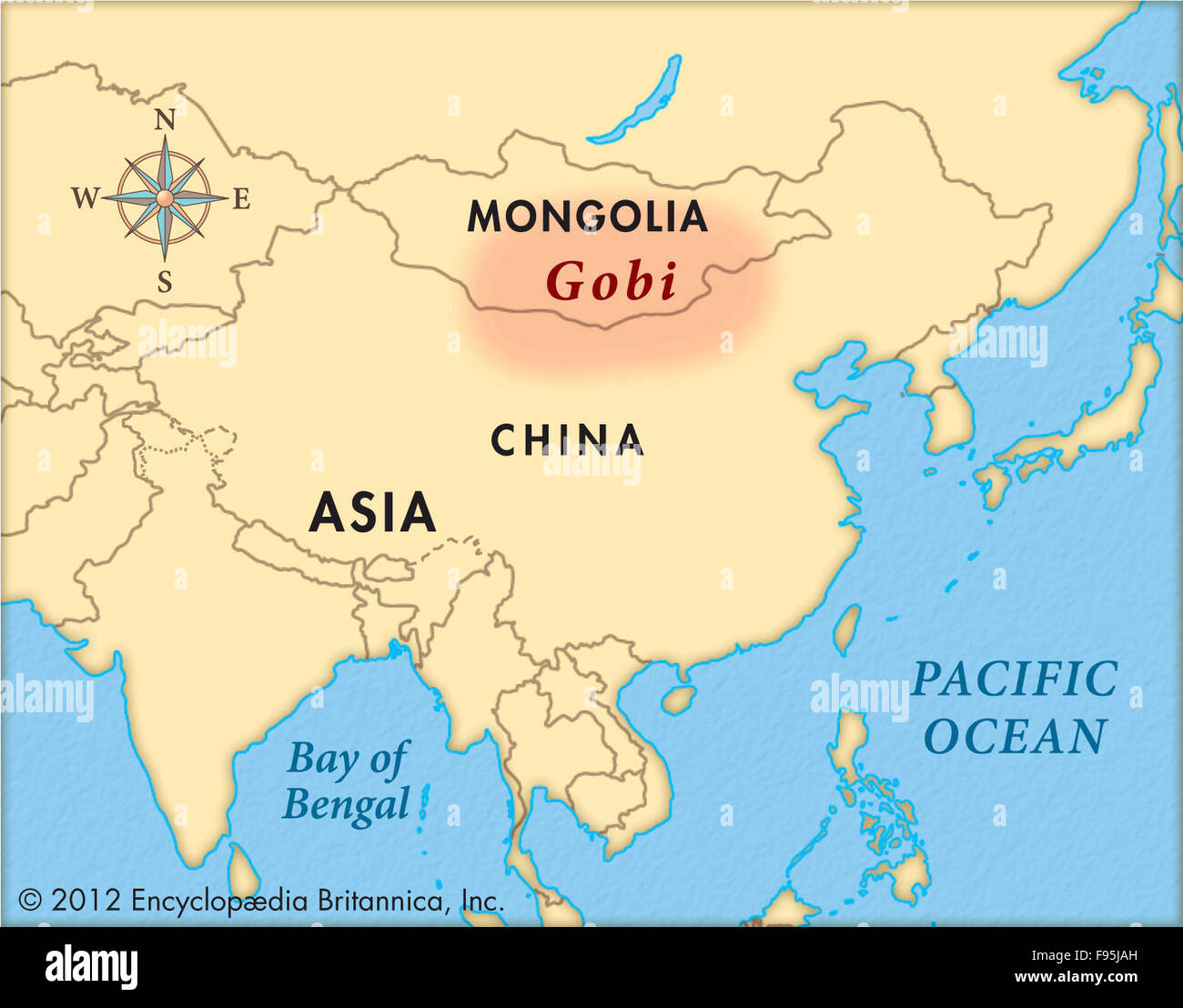 gobi desert on world map