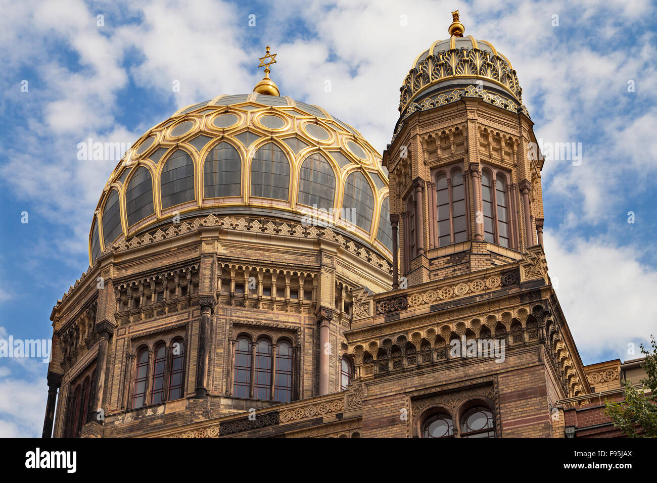 Cupola of the New Synagogue in Berlin, Germany. Stock Photo