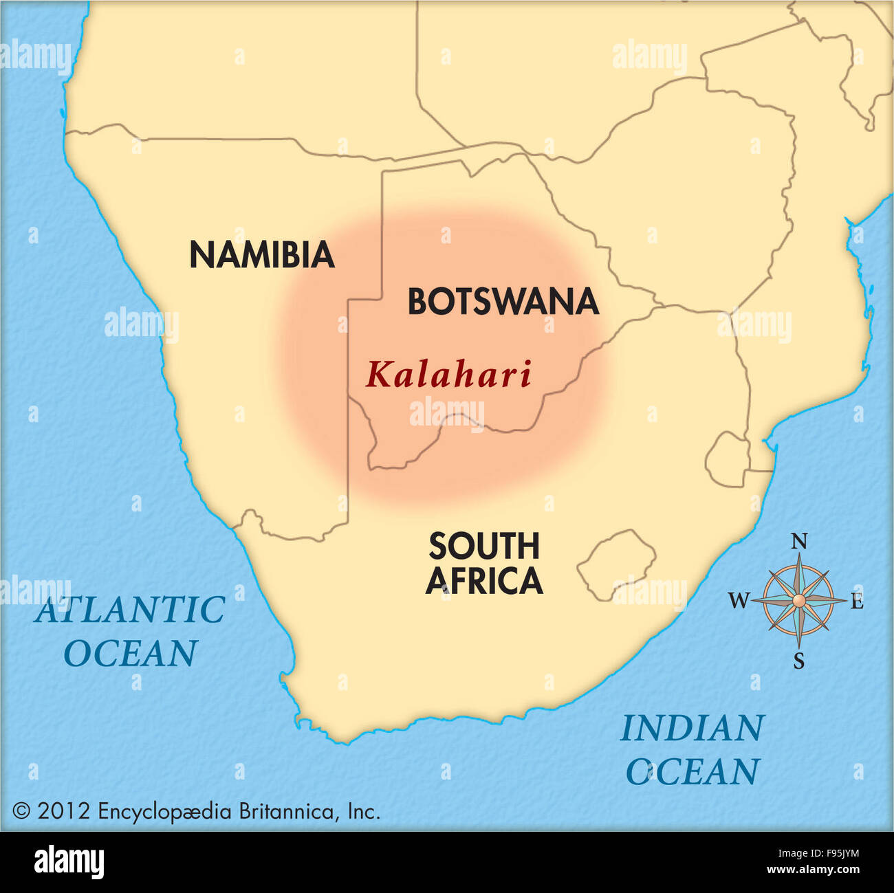 Kalahari desert maps cartography geography hi-res stock photography and
