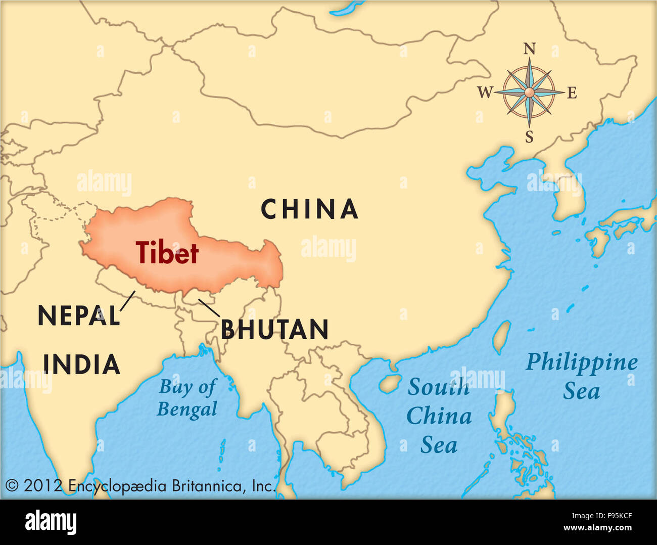 Tibet maps cartography geography tibet nepal hires stock photography and images Alamy