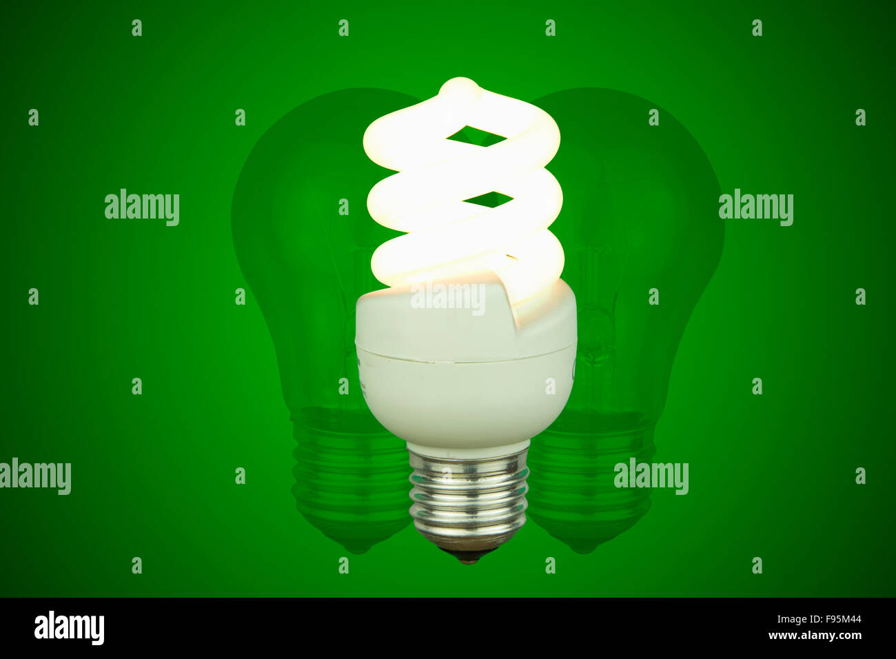 Low energy light bulb glowing Stock Photo Alamy