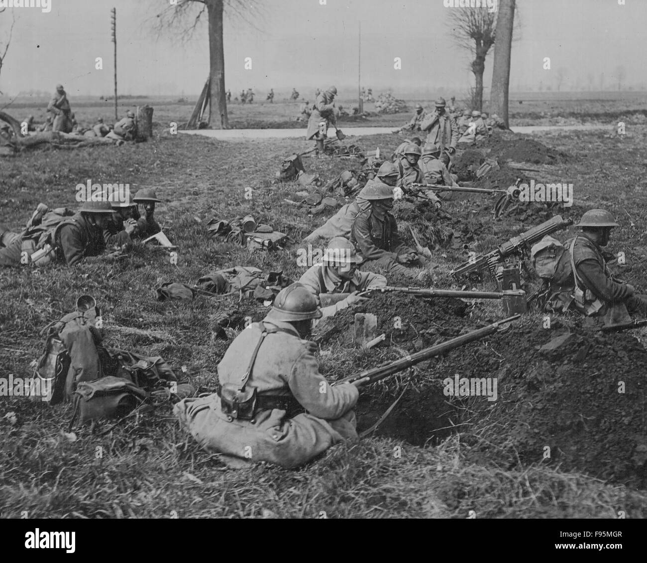 France 1914 1918 defences nesle sector 1910s ww1 hi-res stock ...