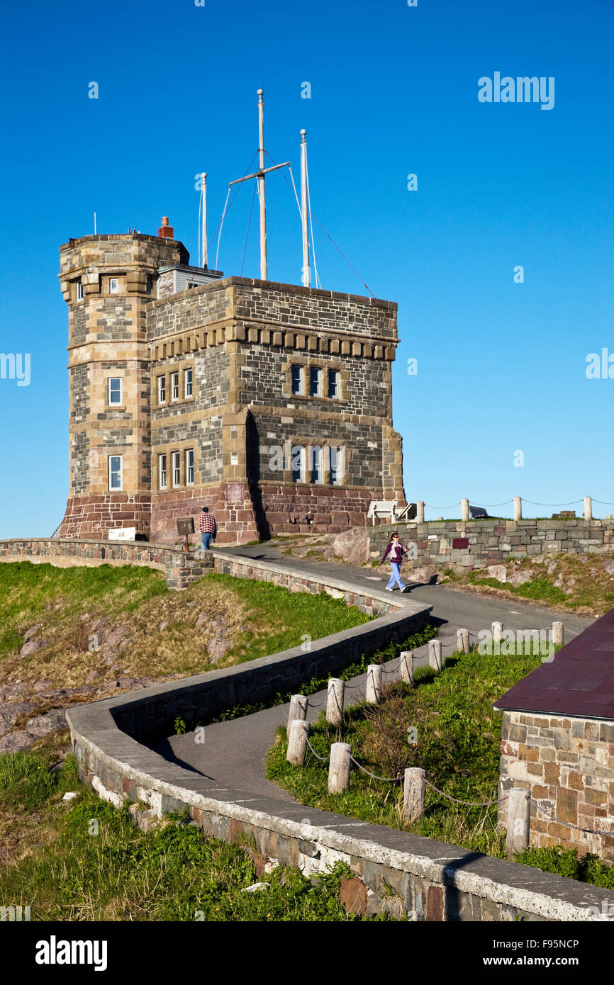 Cabot Tower at the top of Signal Hill National Historic Site, St. John's, Newfoundland Stock Photo