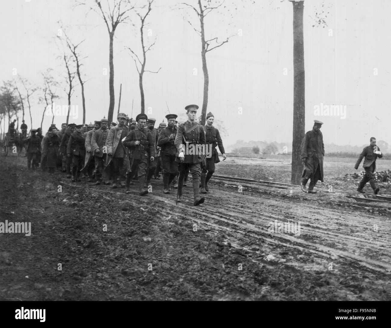 British Front, Belgium, 1914. 1st Battle of Ypres. Stock Photo