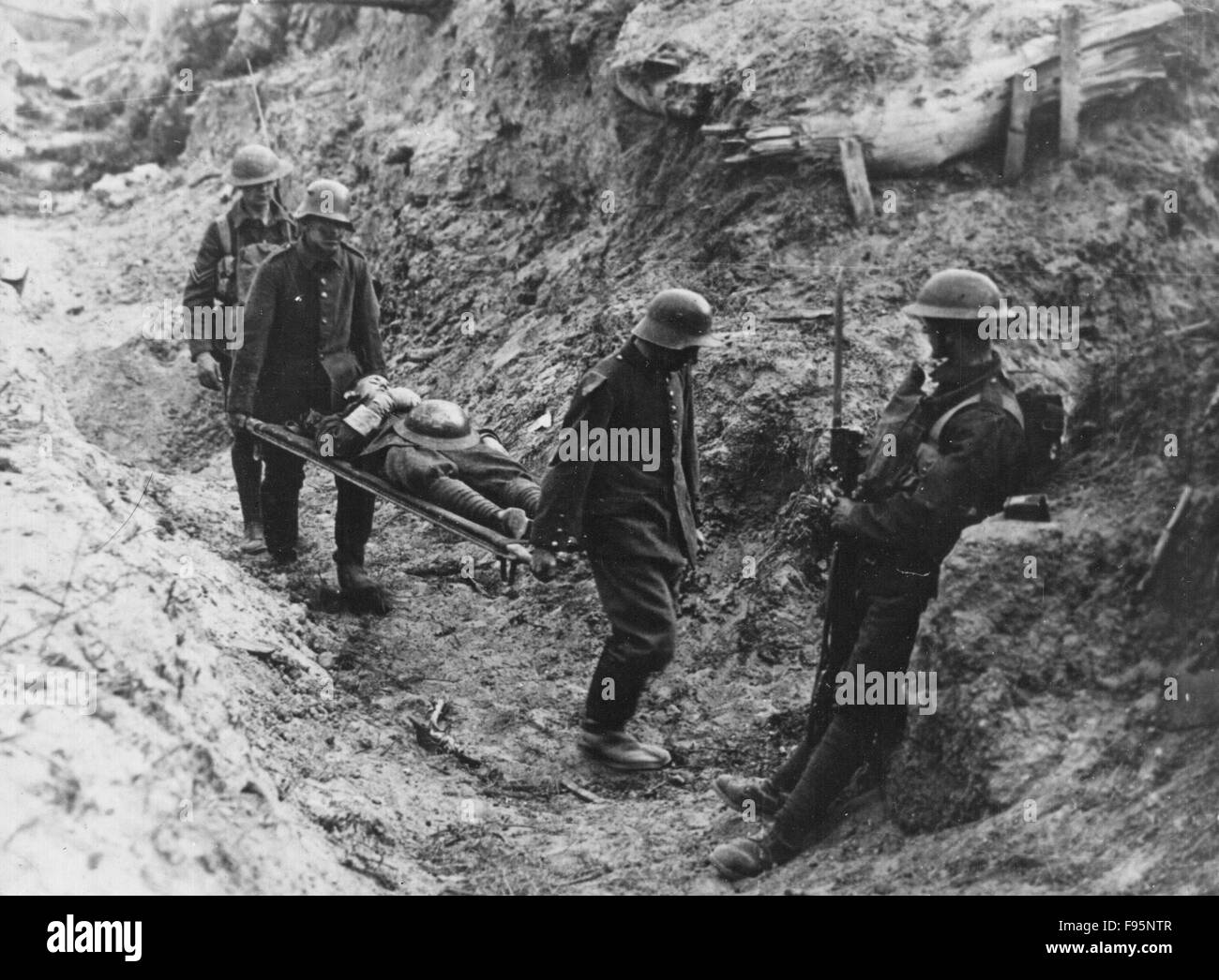 British Front. Behind The Lines, POW's. Stock Photo