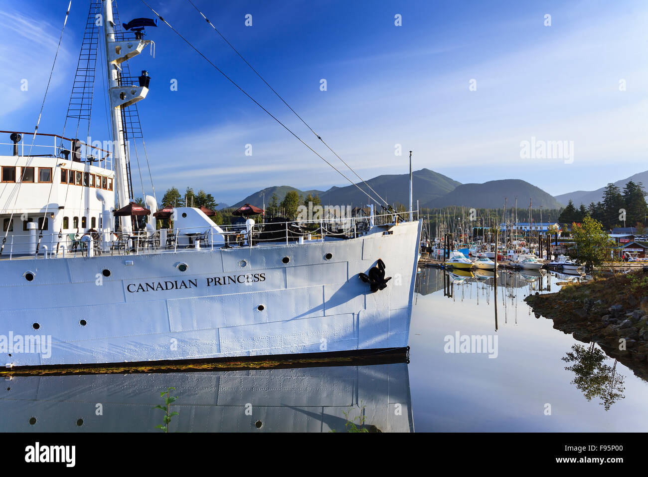 Fishing Boat With Large Nets Moored In The Harbour Of Ucluelet Vancouver  Island Canada North America High-Res Stock Photo - Getty Images
