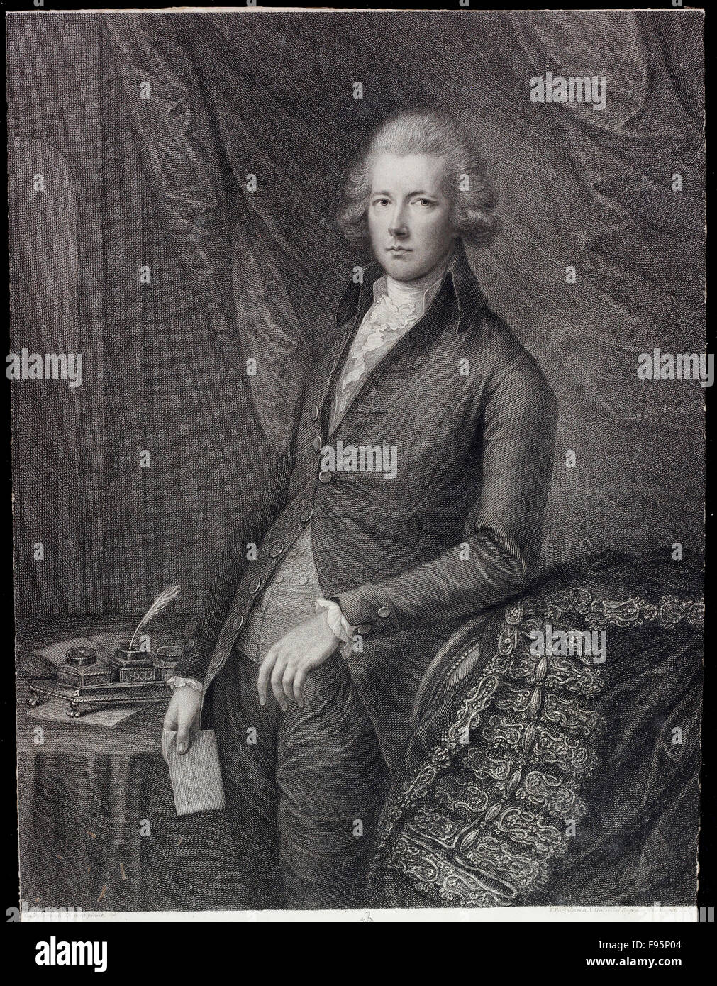 The Right Hon William Pitt the younger. Stock Photo