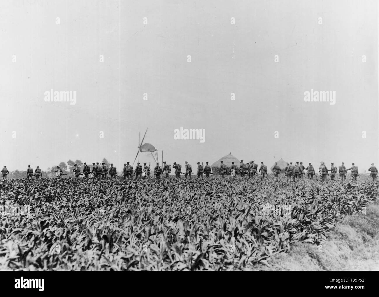 British Front, Belgium, 1914. Stock Photo