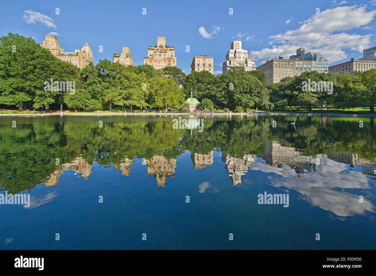 Conservatory Water pond in Central Park Stock Photo