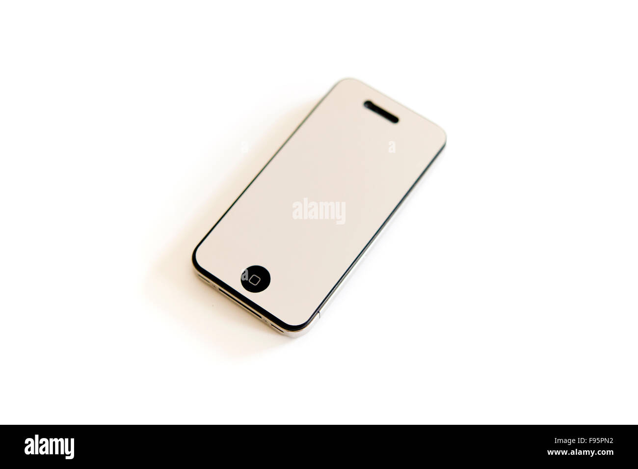 Mobile phone on white background Stock Photo