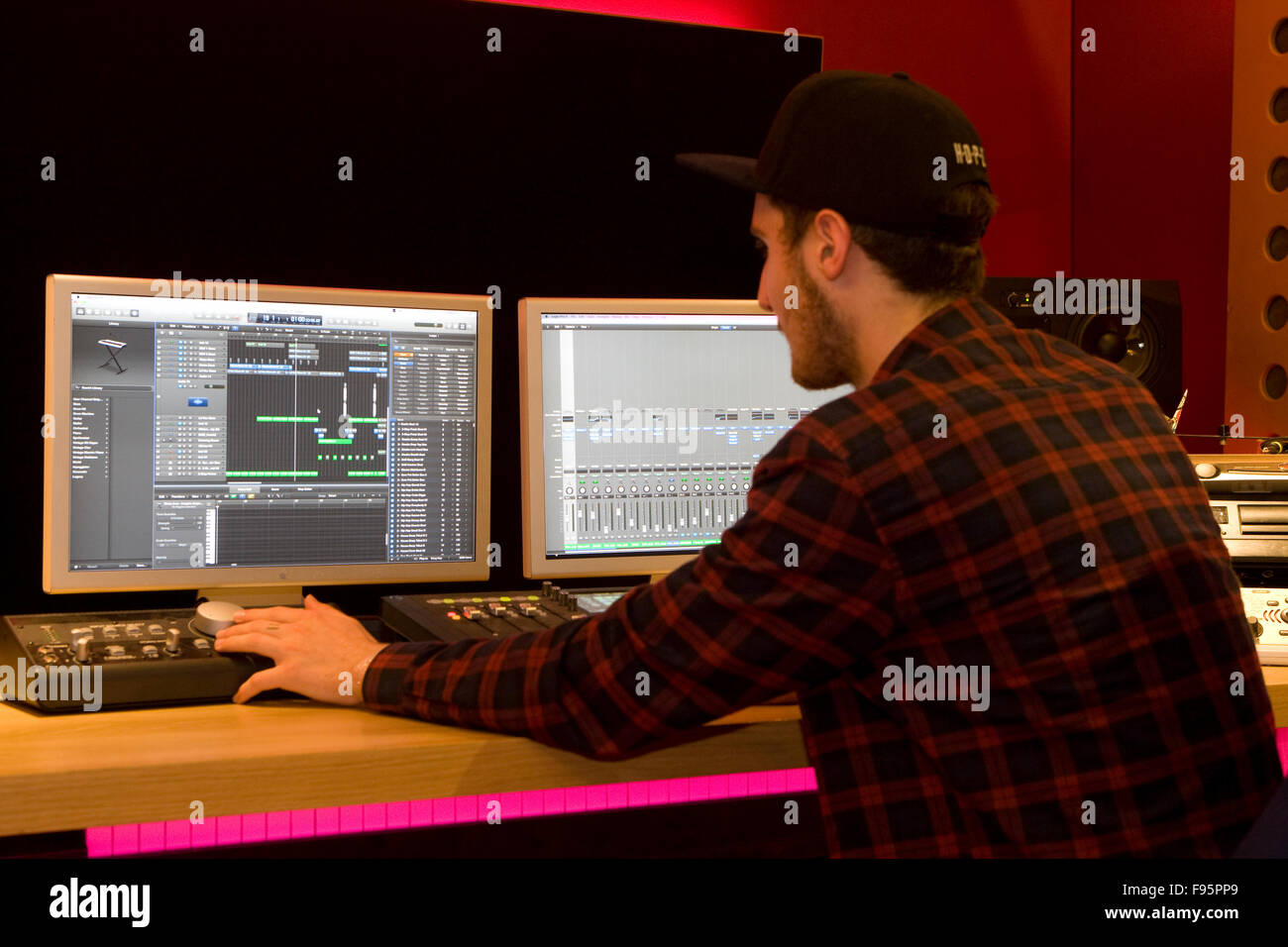 Music recording studio Stock Photo Alamy