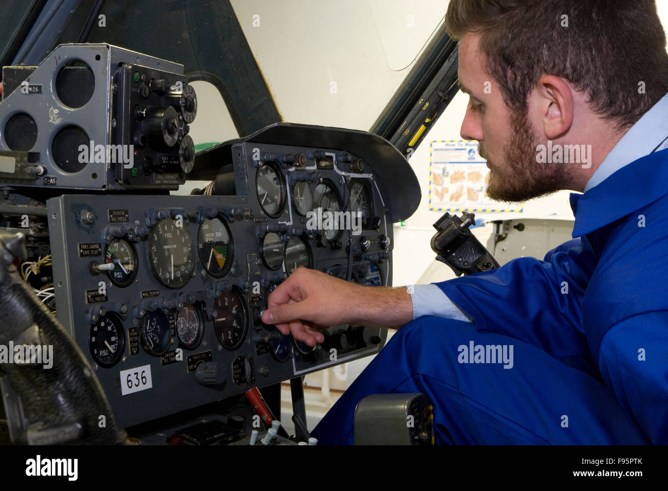 Aviation apprentice engineer Stock Photo