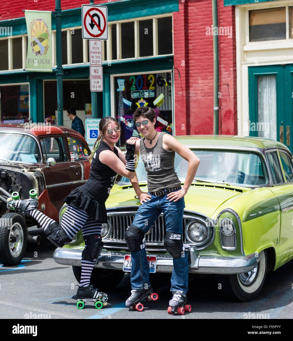 Palouse days roller derby girls.Palouse USA Stock Photo