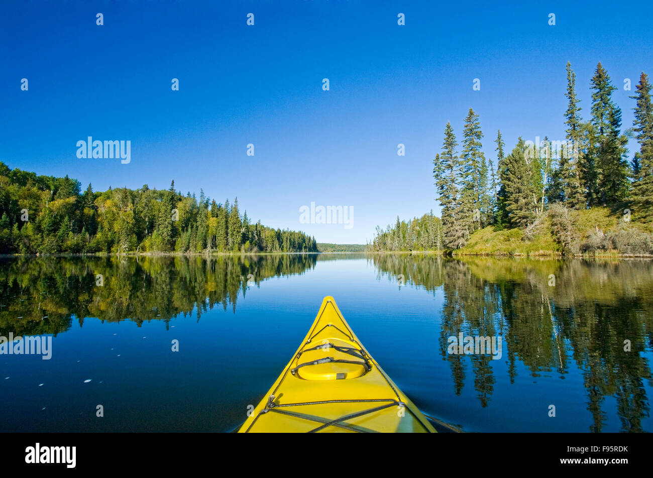 kayaking, Hanging Heart Lakes, Prince Albert National Park