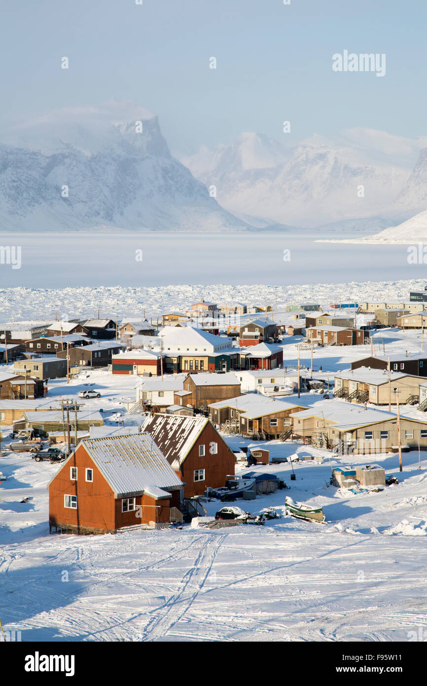 A view of Pangnirtung, Nunavut, Canada Stock Photo Alamy