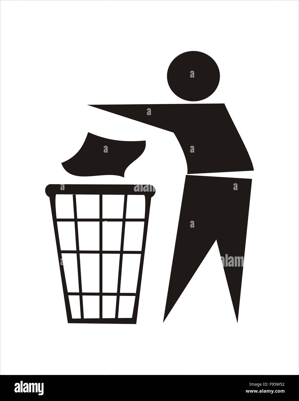 Trash Sign Stock Photo