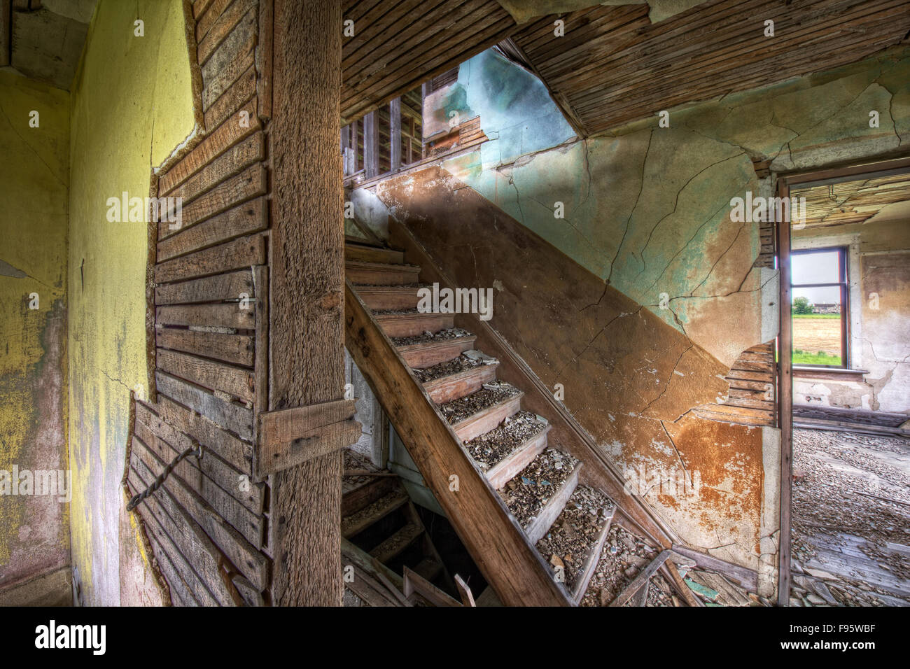 Abandoned house near Leader Saskatchewan (property released) Stock Photo