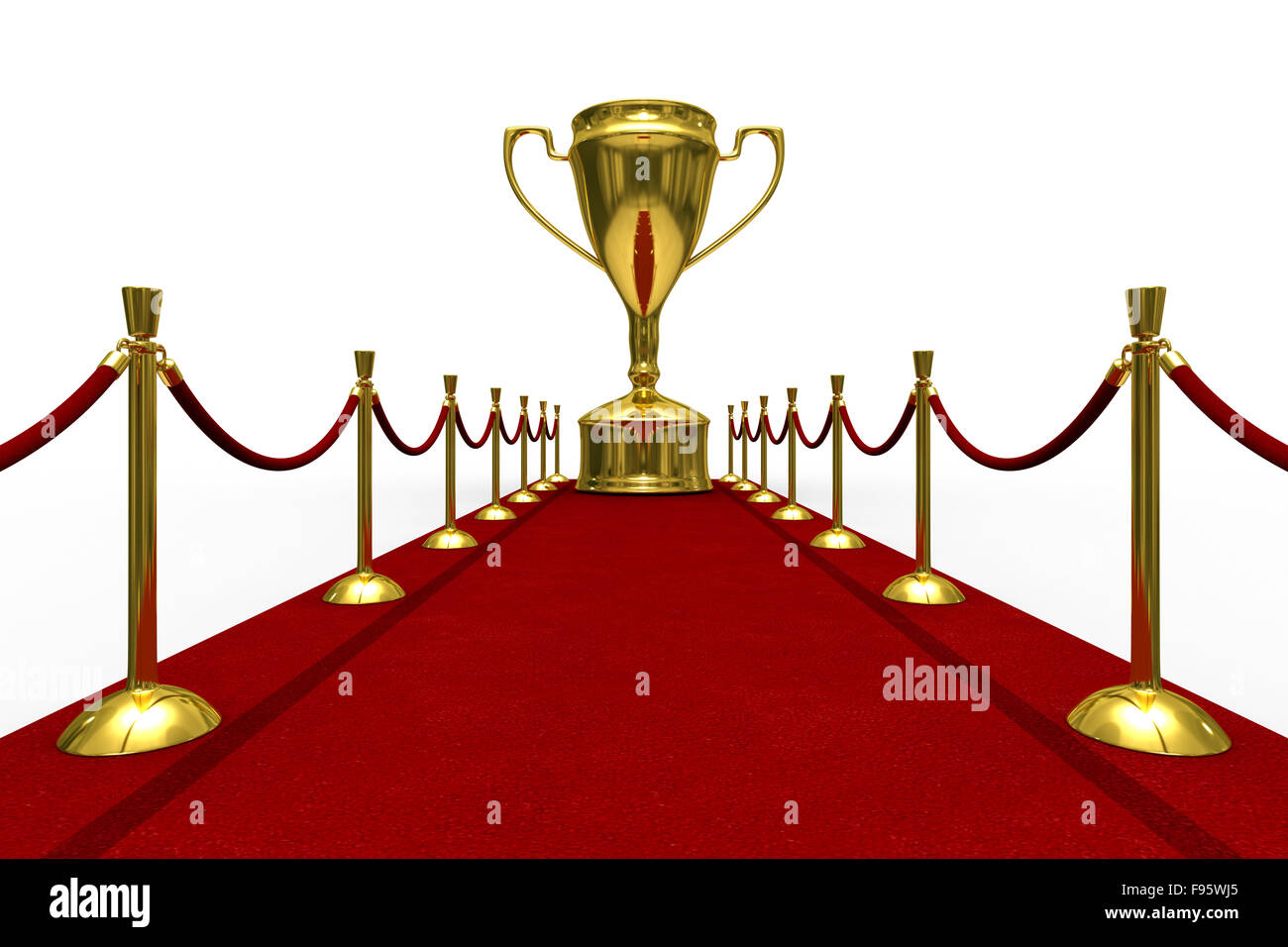 Red carpet on white background. Isolated 3D image Stock Photo Alamy