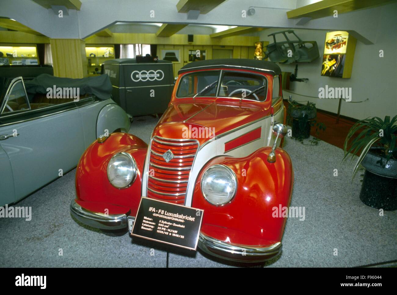 Historical museum of VEB Sachsenring Automobilwerke plant in Zwickau, where was built Trabant cars before Germany reunification Stock Photo
