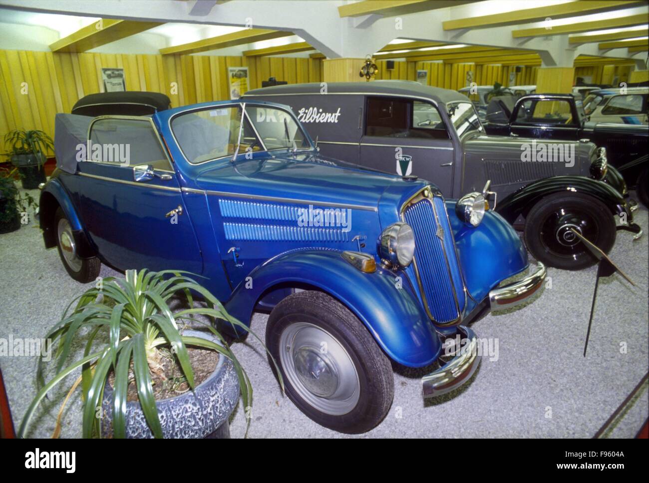 Historical museum of VEB Sachsenring Automobilwerke plant in Zwickau, where was built Trabant cars before Germany reunification Stock Photo