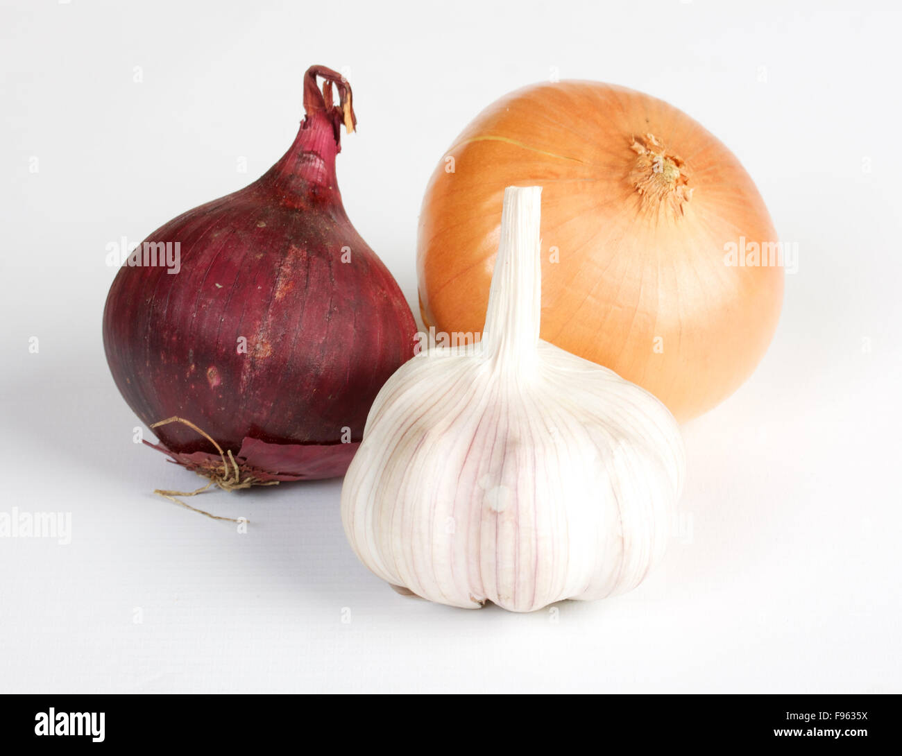 garlic and onion vegetables isolated on white background Stock Photo ...