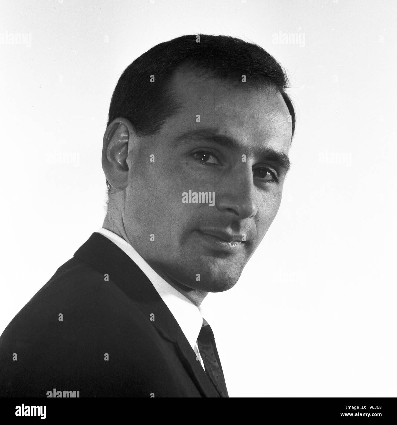 Deutscher Schauspieler Rudolf Möller, Porträt, Deutschland 1968. The German actor Rudolf Moeller, Portrait, Germany 1968. Stock Photo