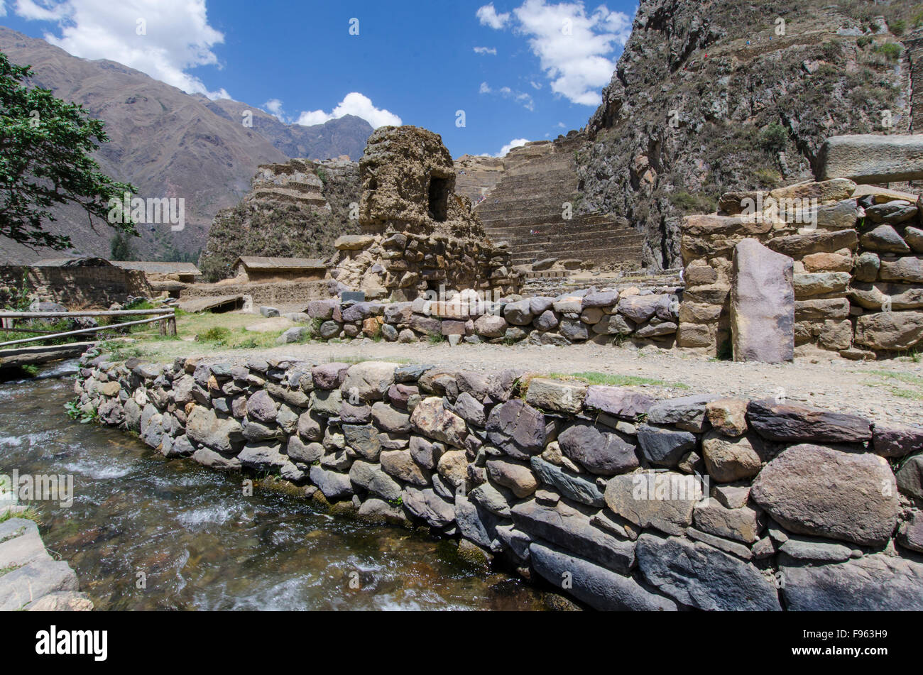 Ollantaytambo ruins, Sacred Valley,  Peru Stock Photo