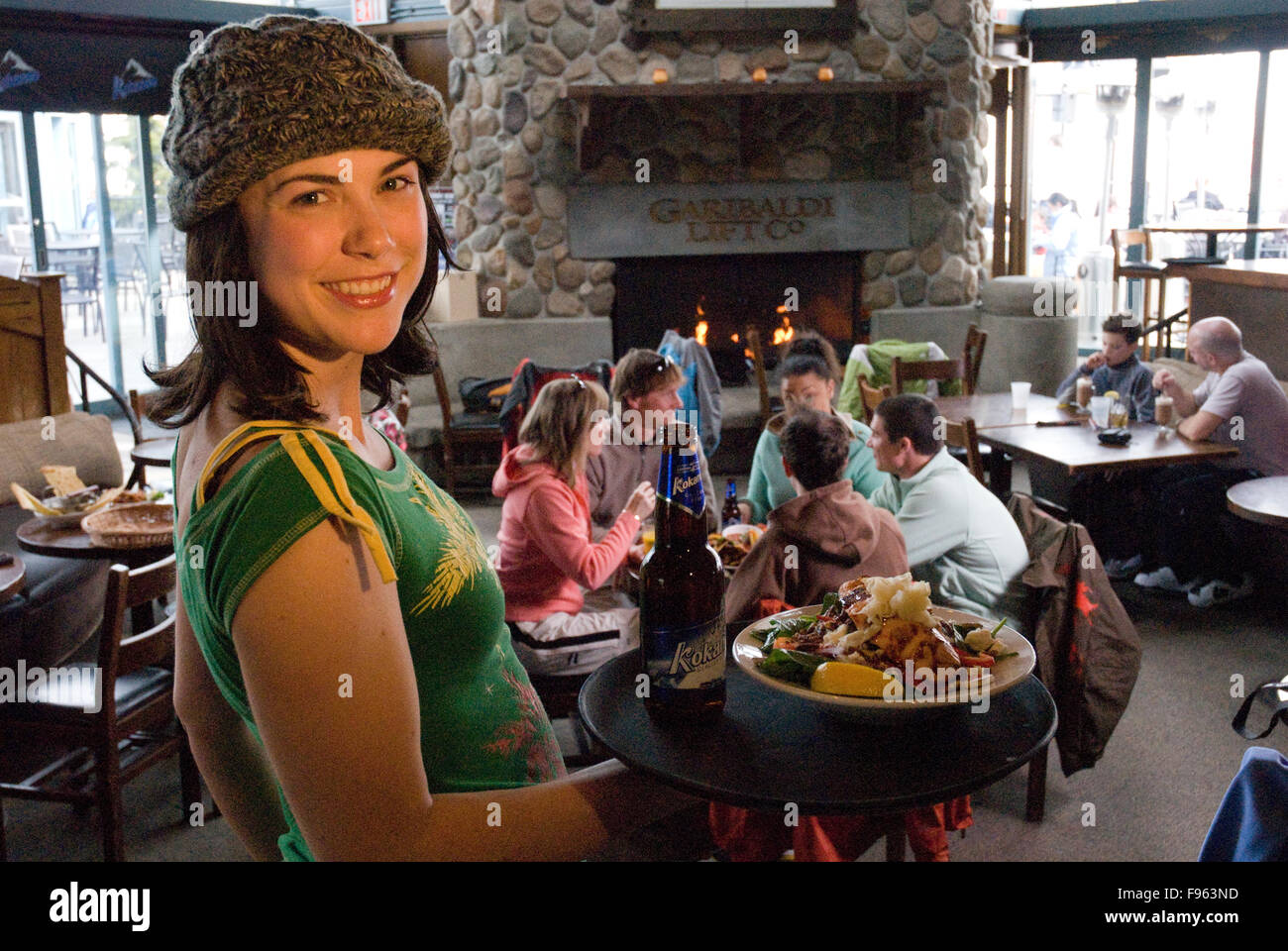 The GLC has been a hot spot for apres ski fun in Whistler, BC Canada Stock Photo