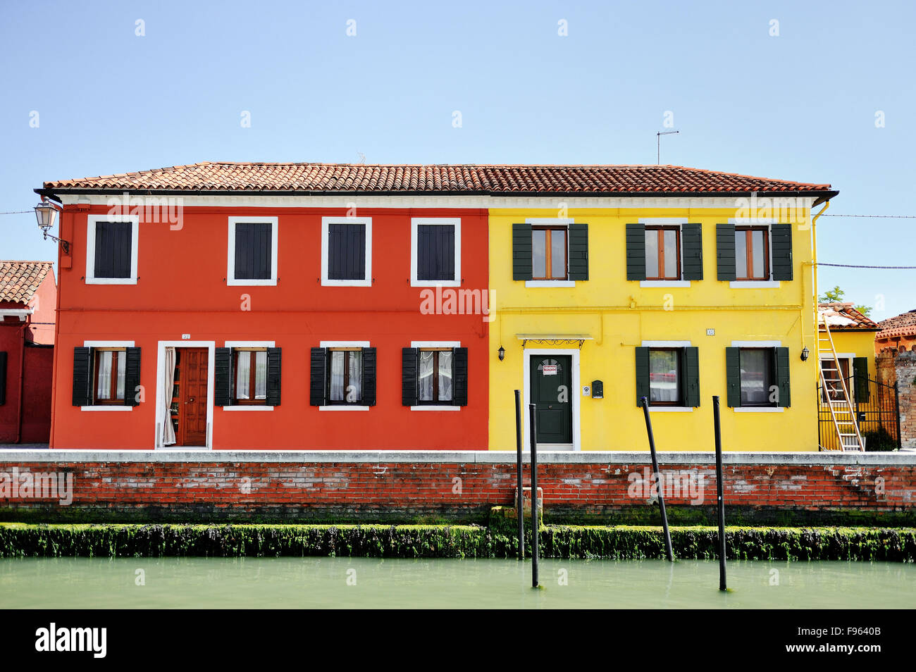 colorful houses in Burano island, Venice, Italy Stock Photo - Alamy