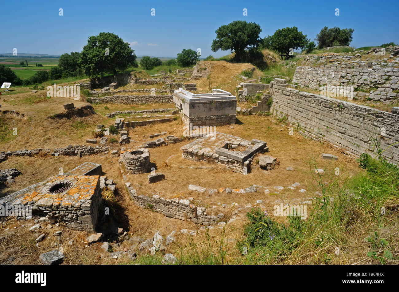 religious sanctuary from Troy 8, 7th century BC, Troy Historic Site, Biga Peninsula, Turkey Stock Photo