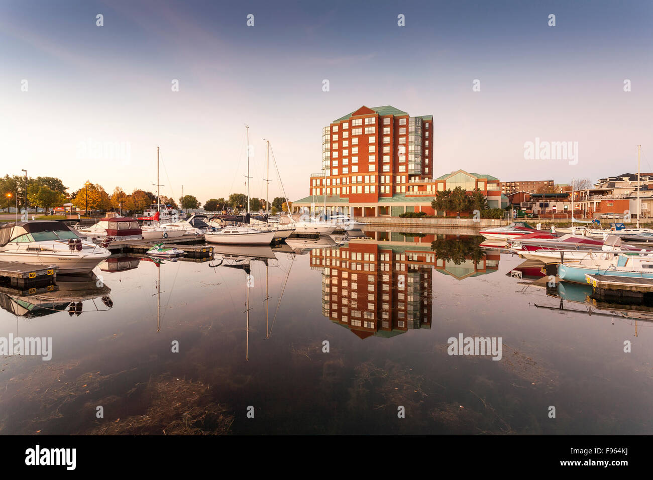 St. Lawrence River harbour in Brockville, Ontario, Canada Stock Photo