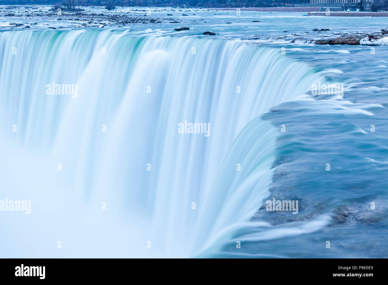 The brink of the Canadian Horseshoe Falls, Niagara Falls, Ontario, Canada Stock Photo