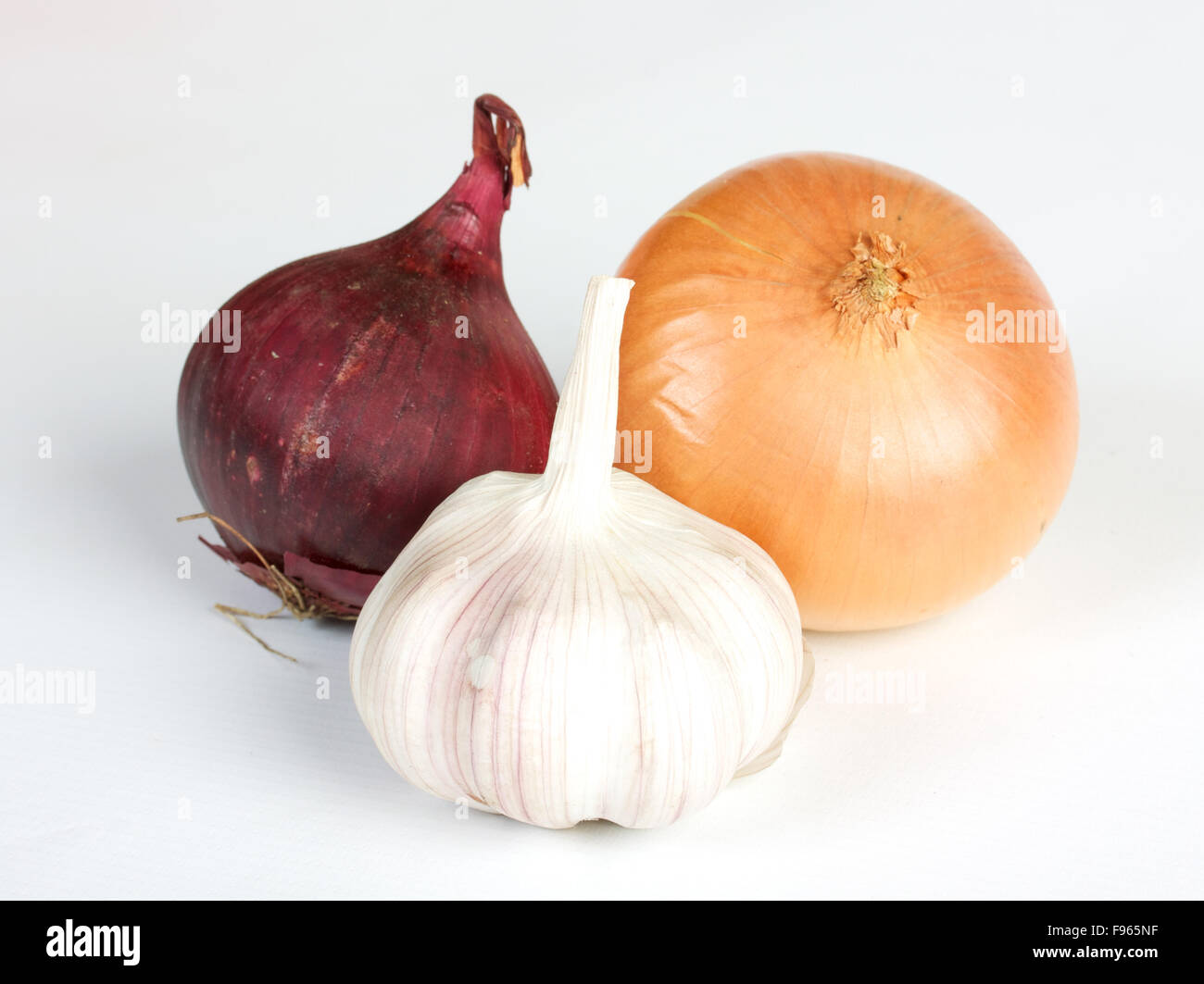 garlic and onion vegetables isolated on white background Stock Photo ...