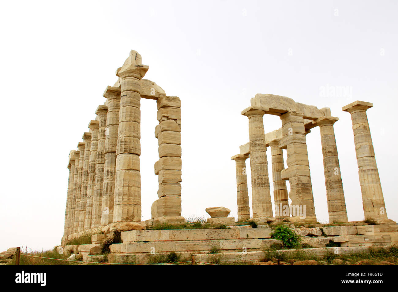 Temple of Poseidon at Cape Sounion near Athens, Greece. c 440 BC Stock ...
