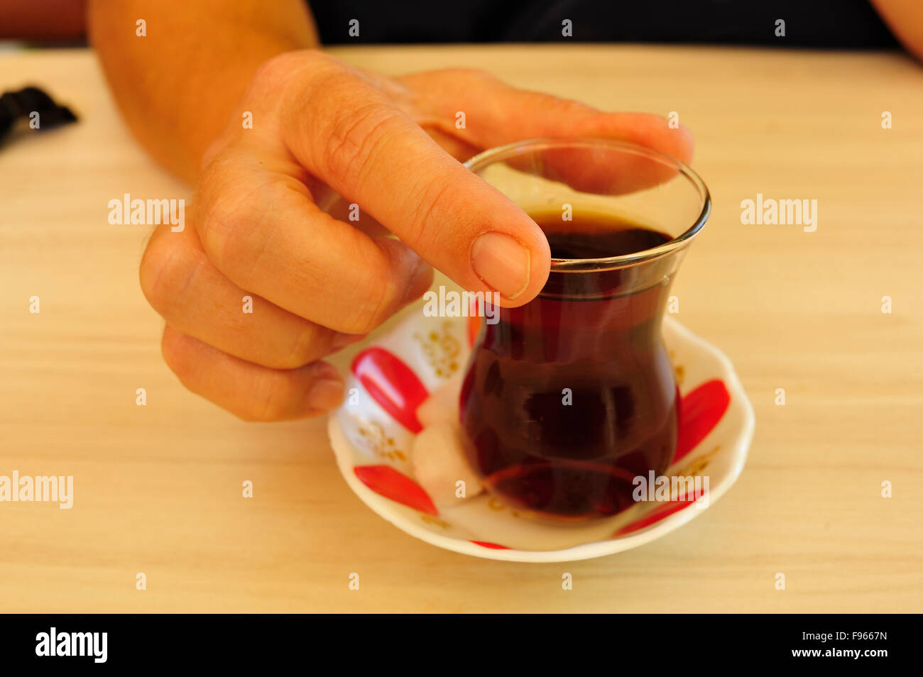 traditional Turkish tea glass, Erdek, Turkey Stock Photo Alamy