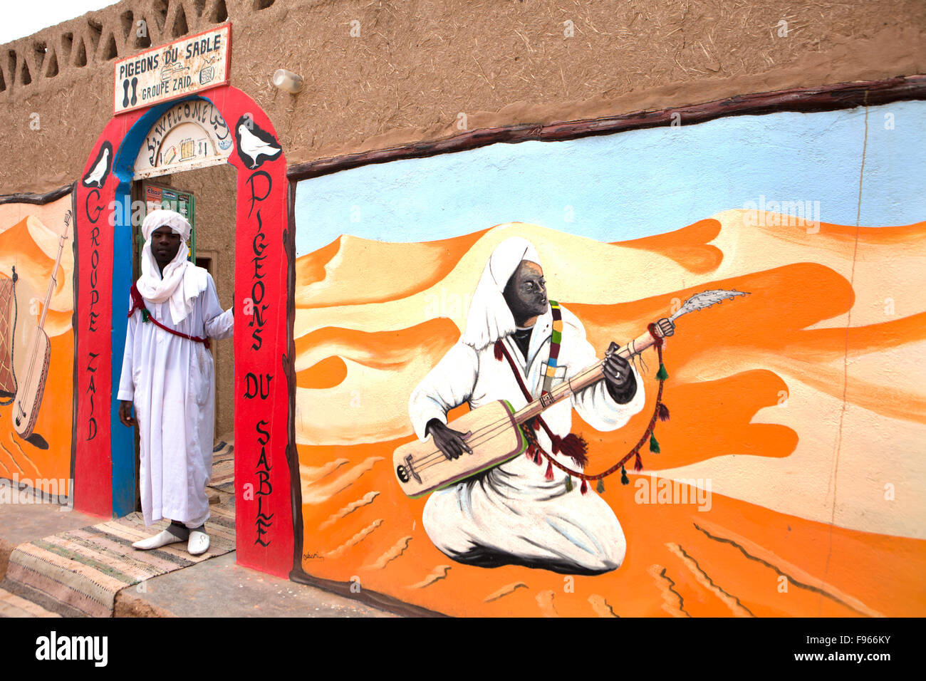 Khamlia Village Erg Chabbi Sahara Morocco Stock Photo