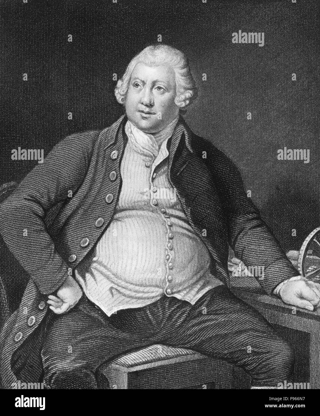 Sir Richard Arkwright, 1732-1792, a leading entrepreneur during the early Industrial Revolution, Stock Photo
