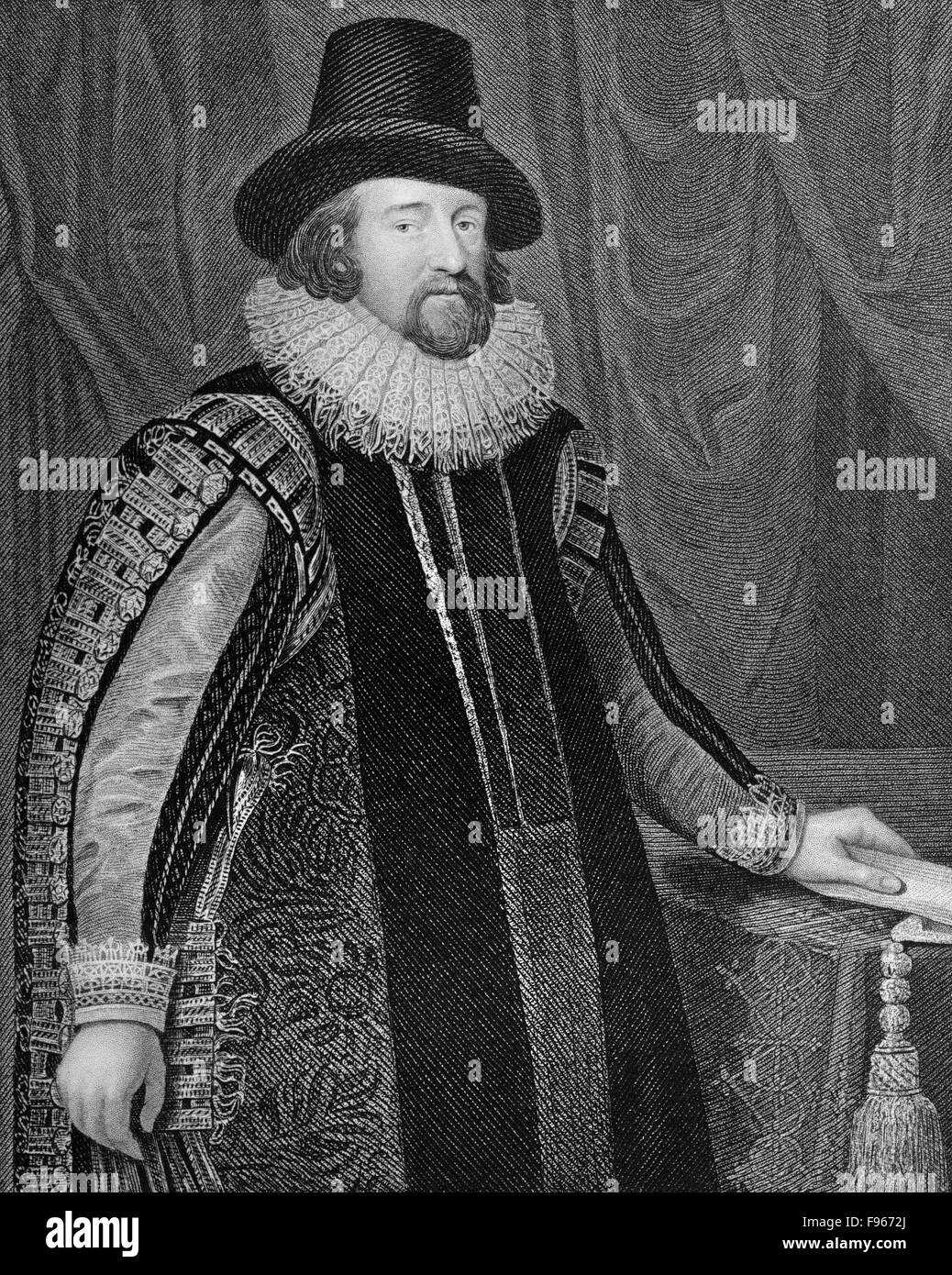 Francis Bacon or Baron Baco of Verulam, 1561 - 1626, an English philosopher, statesman and scientist, Stock Photo
