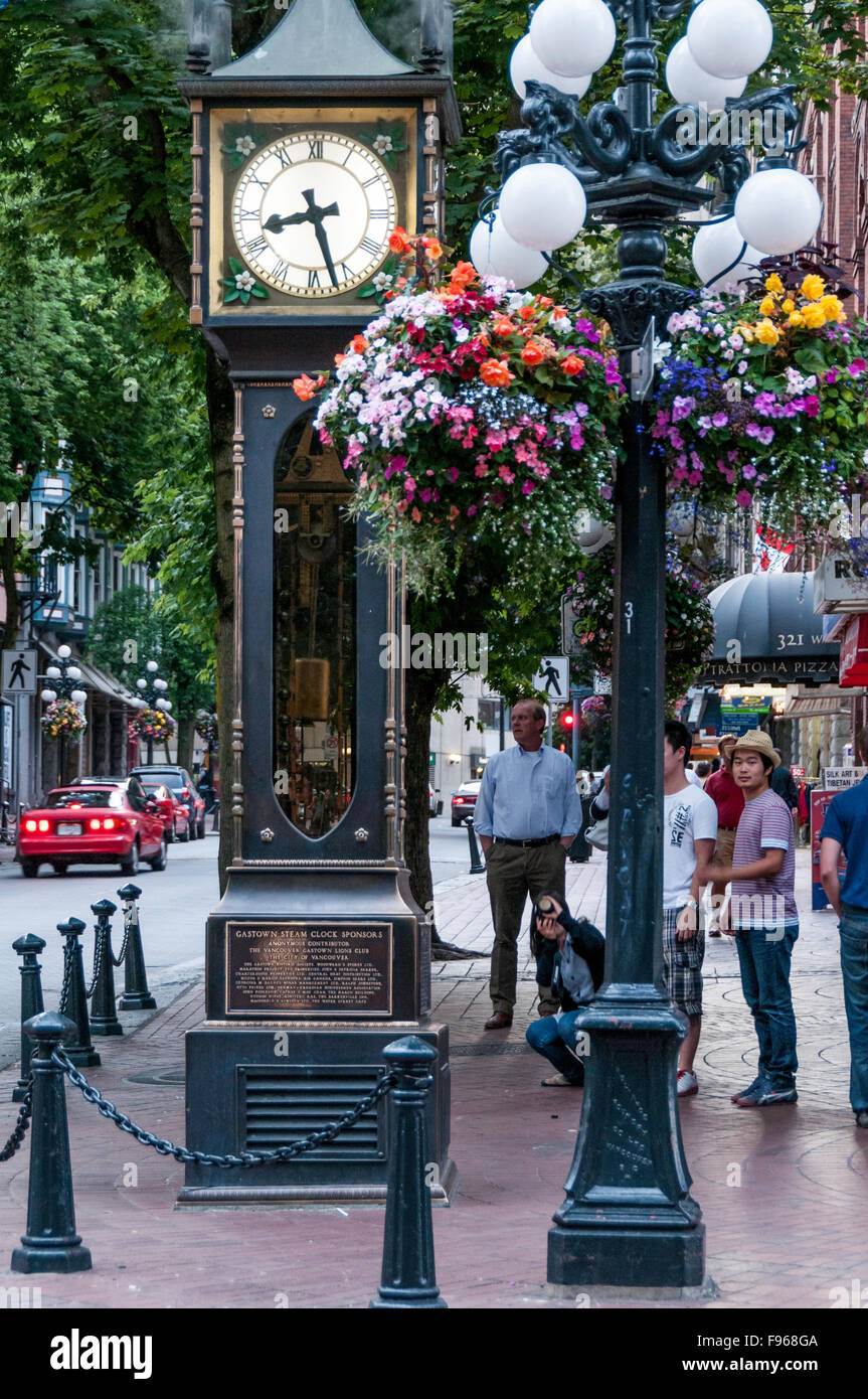 Vancouver Gastown Steam Clock.Vancouver British Columbia Stock Photo