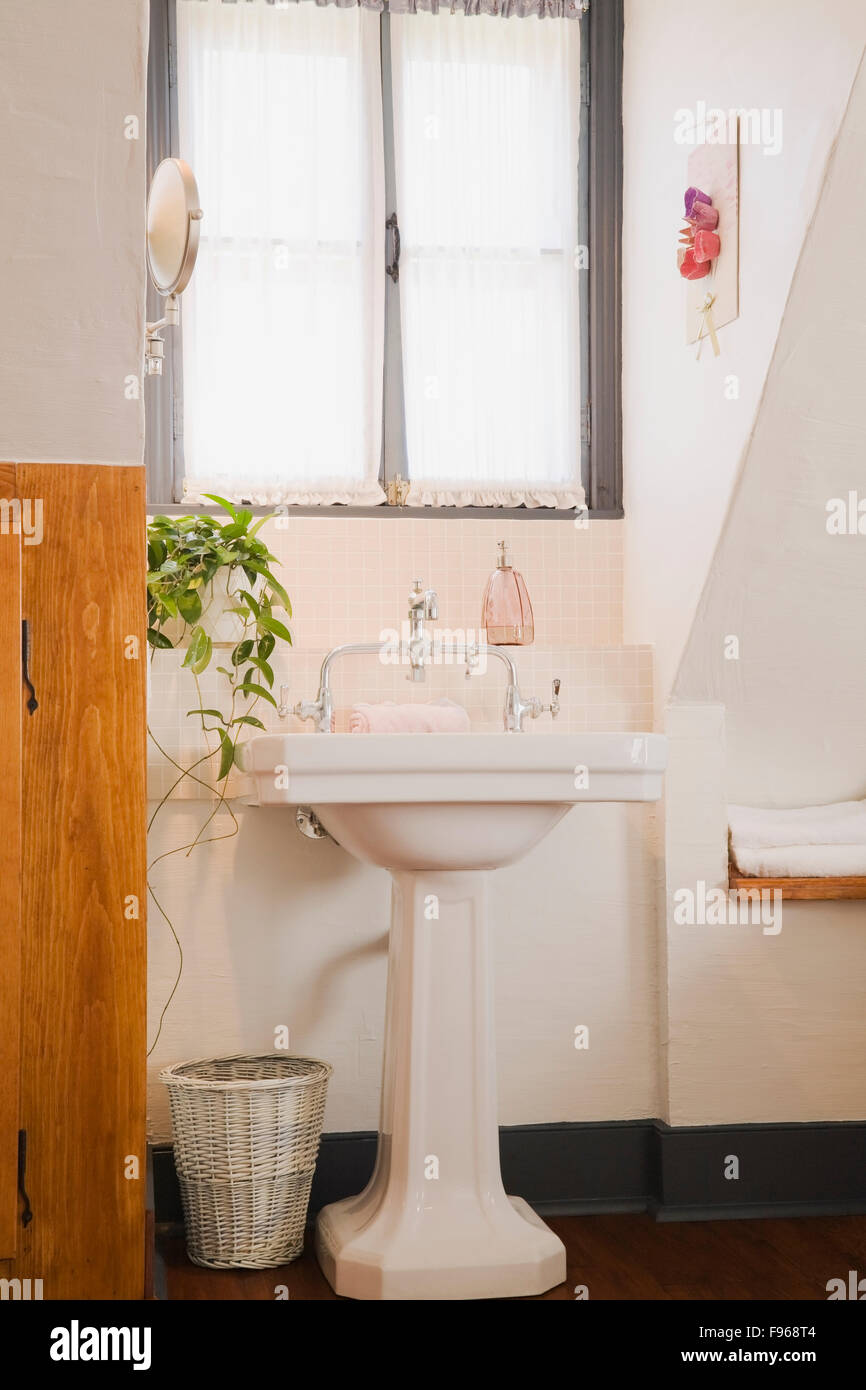 Sink On A Pedestal In The Master Bedroom On The Upstairs