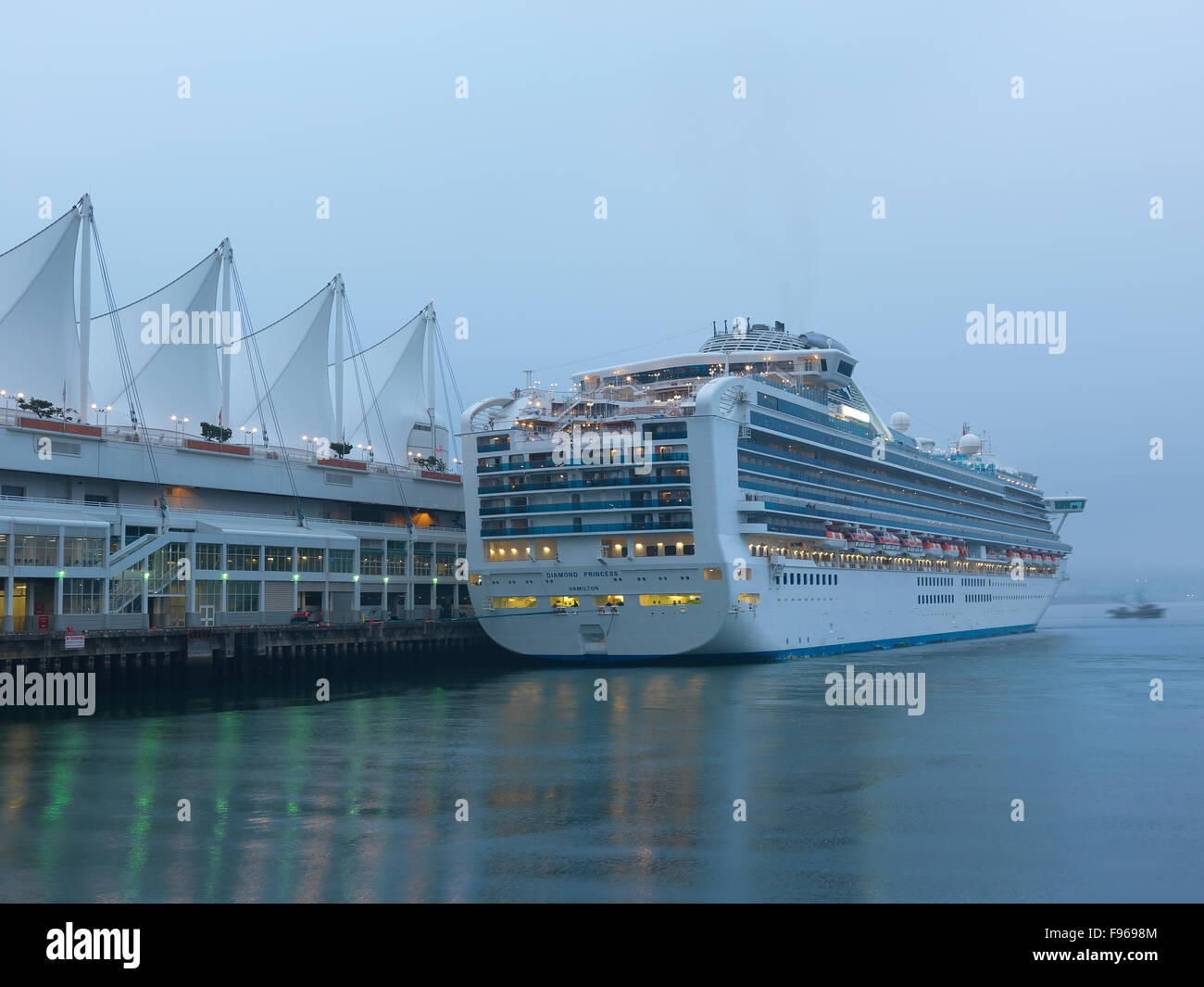 Cruise ship at Canada Place. Stock Photo